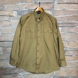 Propper Tactical Shirt Men's Small Regular S/R Tan Utility Button Zip Military